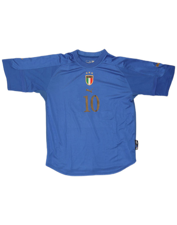 Maglia Puma Uomo Italia 2004-2006 Home XL Blu Colourblock Poliestere Sport