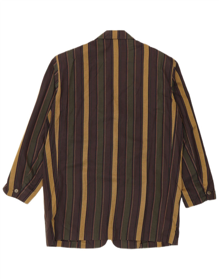 Giacca blazer da donna a 1 bottone del weekend UK 14 grande a righe multicolore