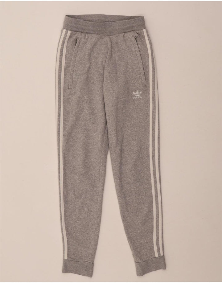 Pantaloni da tuta da donna Adidas Joggers in cotone chiazzato grigio medio