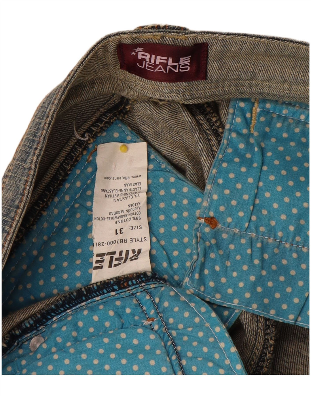 Jeans dritti da donna Rifle W31 L34 cotone blu
