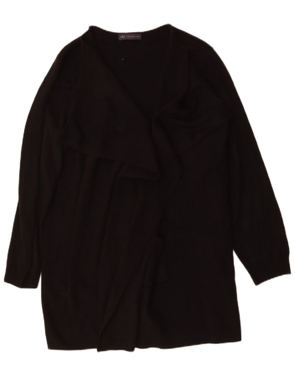 Maglione cardigan lungo oversize da donna Marks & Spencer UK 18 XL Nero