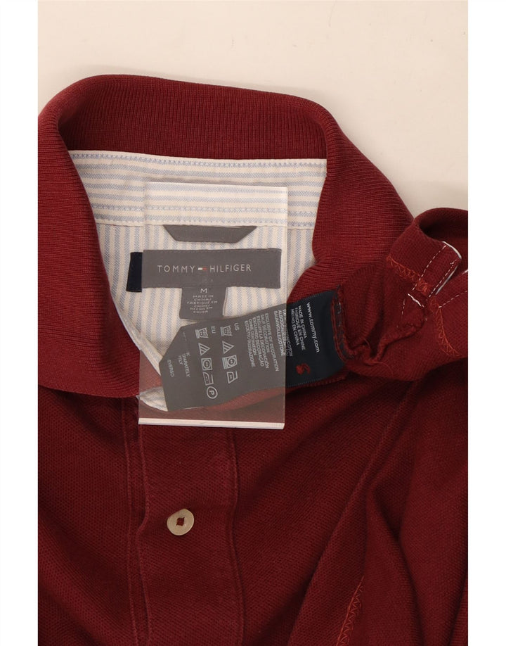 TOMMY HILFIGER Polo da uomo in cotone bordeaux medio