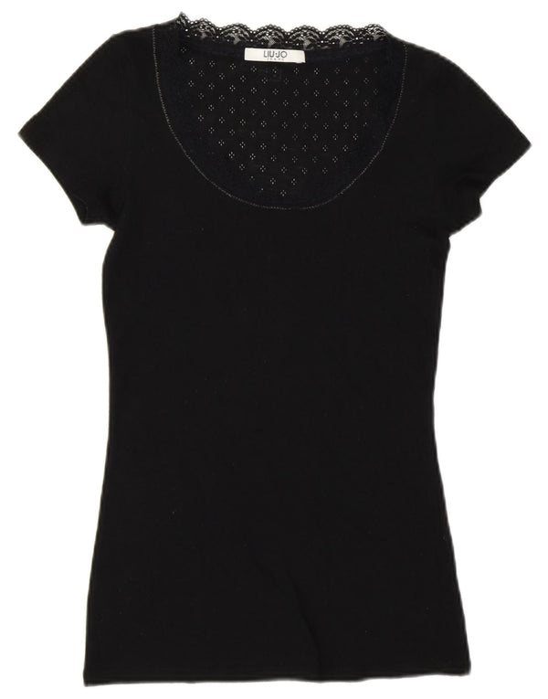 T-shirt da donna Liu Jo Top UK 8 Small Nera
