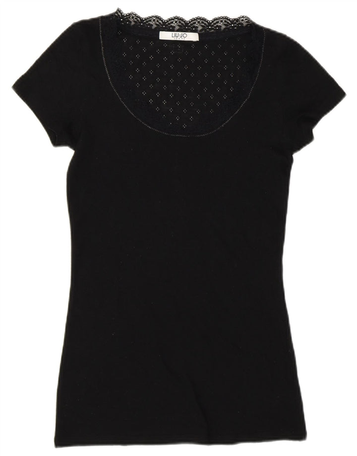 T-shirt da donna Liu Jo Top UK 8 Small Nera