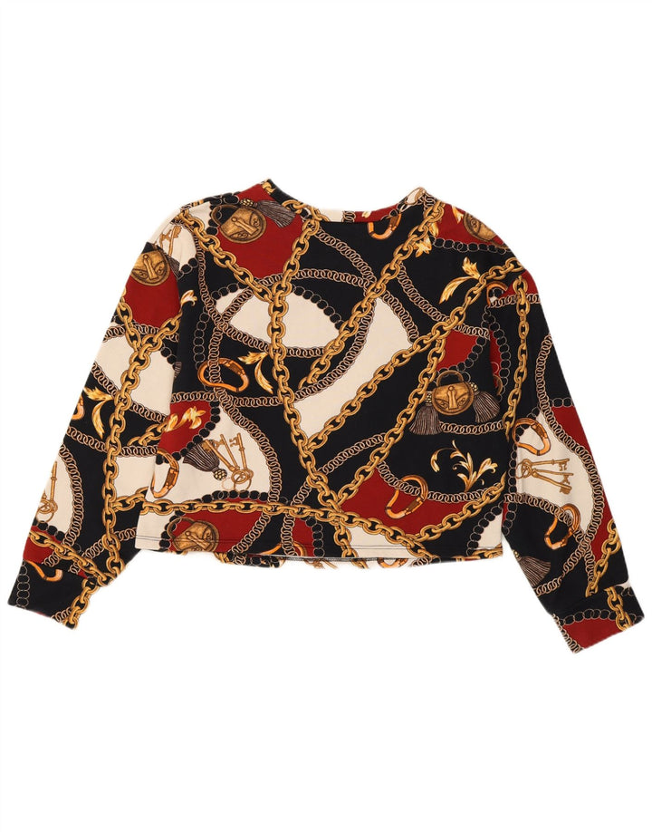 Zara, camicetta oversize da donna con motivo astratto, taglia UK 10, piccola, multicolore