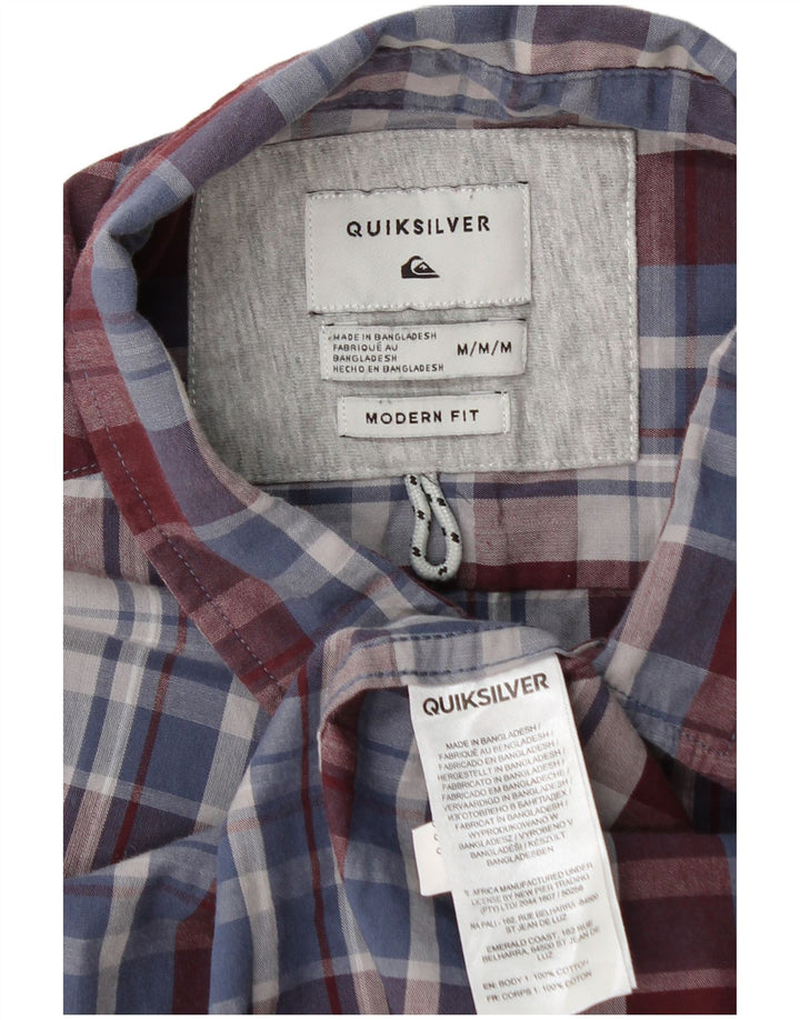 Camicia a maniche corte da uomo Quiksilver in cotone a quadri multicolore medio