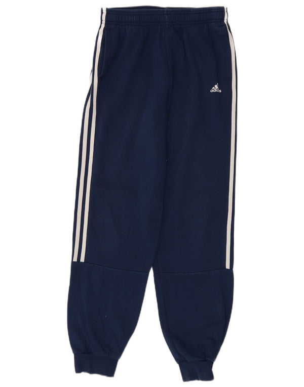 Pantaloni della tuta da ragazzo Adidas Joggers 13-14 anni in cotone blu navy