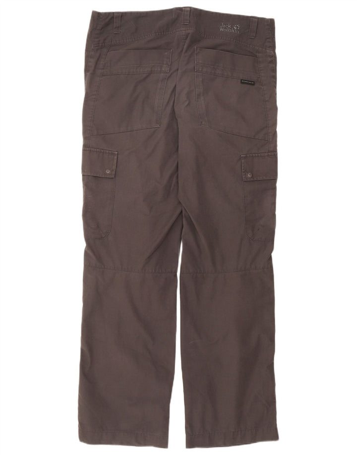 JACK WOLFSKIN Pantaloni cargo dritti da uomo W36 L32 cotone grigio