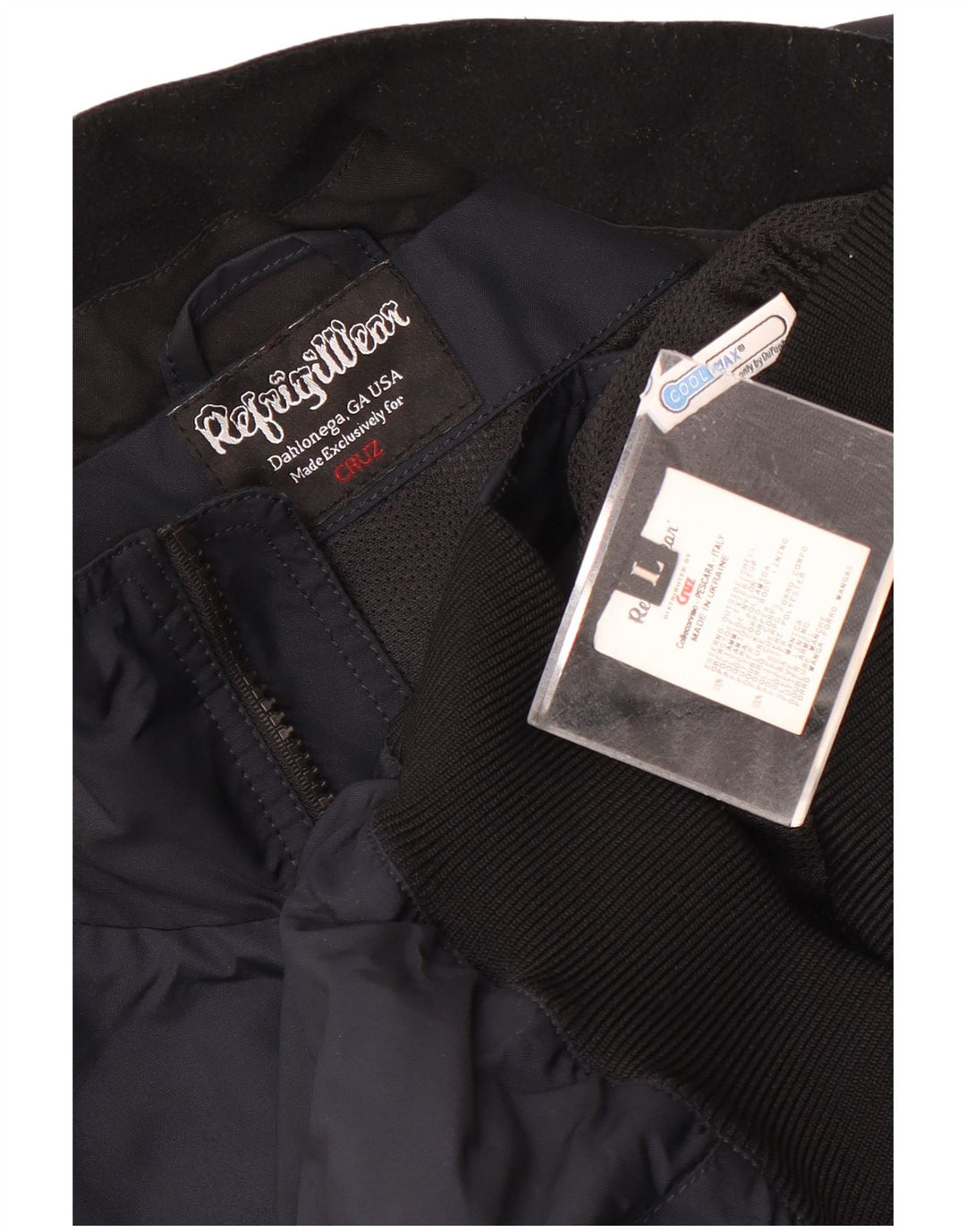 Giubbotto bomber da uomo Refrigiwear UK 40 Large blu navy in poliammide
