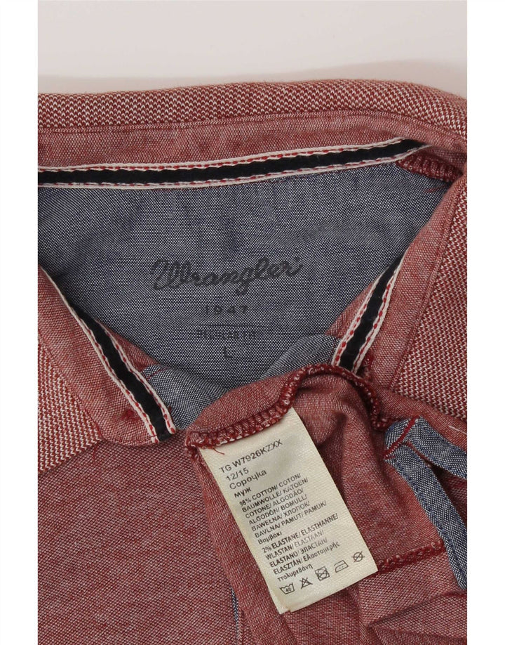 Polo Wrangler da uomo vestibilità regolare, grande, in cotone bordeaux