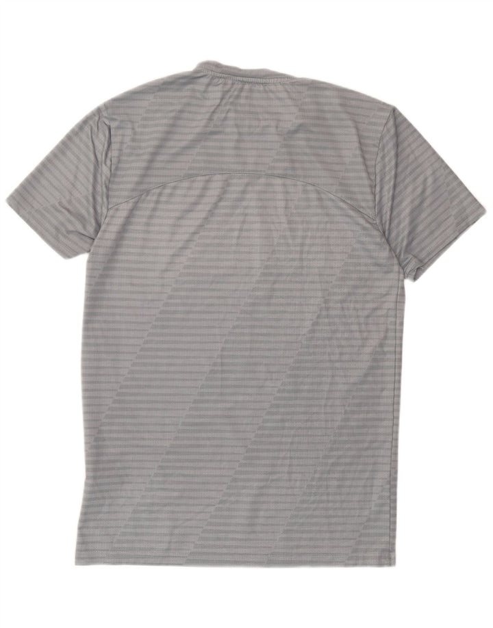 T-shirt Nike da uomo dal taglio atletico, top in poliestere gessato grigio medio