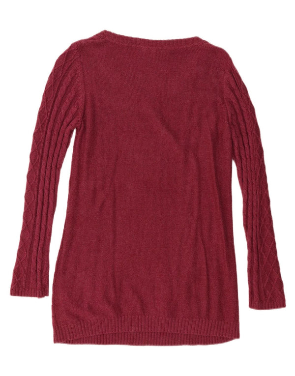 Maglione maglione con scollo a barca da donna Fat Face UK 16 grande cotone marrone
