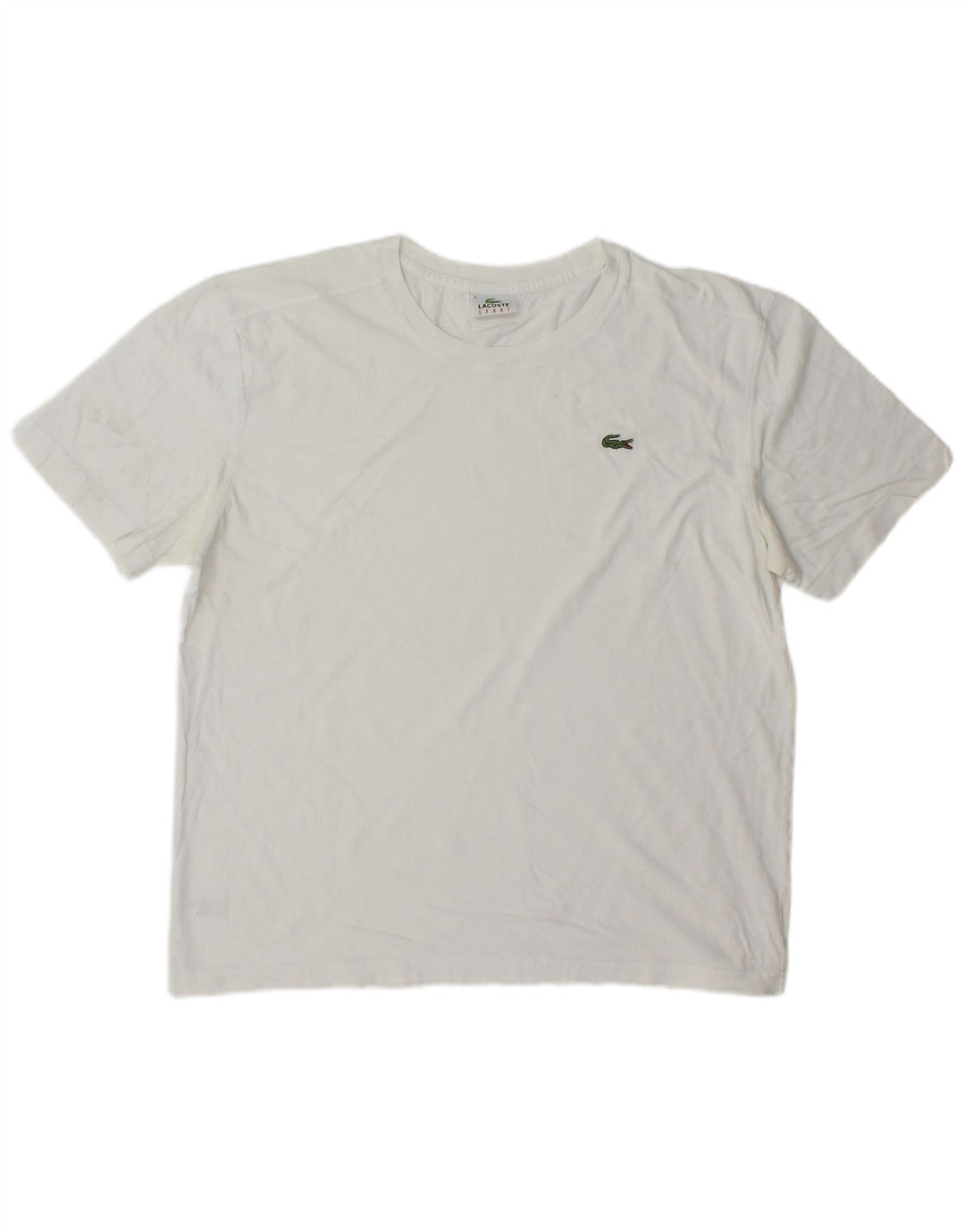 T-shirt da uomo Lacoste taglia 5 grande in cotone bianco