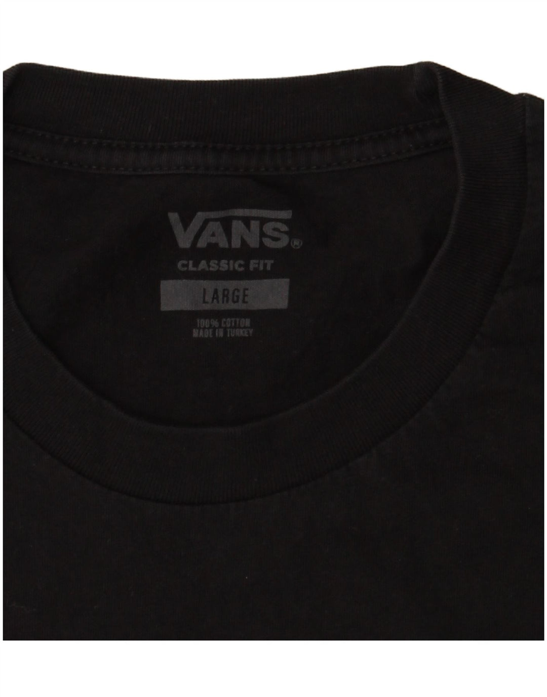 T-shirt da uomo Vans Classic Fit, taglia grande, in cotone nero