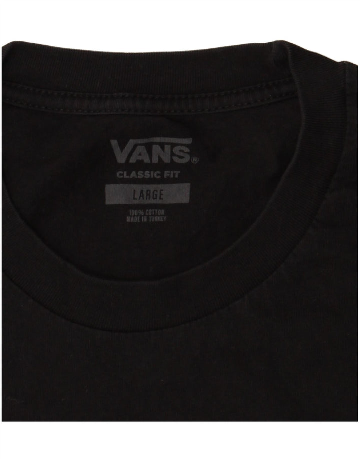 T-shirt da uomo Vans Classic Fit, taglia grande, in cotone nero