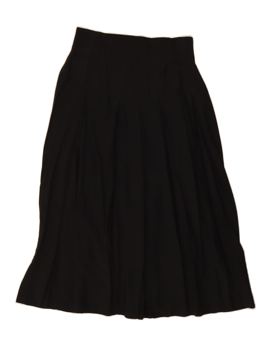 VINTAGE Womens A-Line Skirt UK 12 Medium W28  Black Viscose Vintage Vintage and Second-Hand Vintage from Messina Hembry 