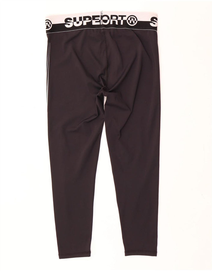 Leggings corti con grafica da donna Superdry UK 16 grandi neri