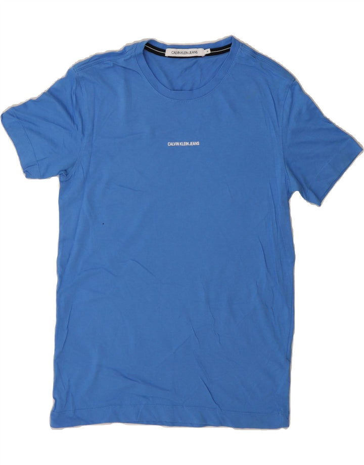 CALVIN KLEIN JEANS Mens T-Shirt Top Medium Blue Cotton Vintage Calvin Klein Jeans and Second-Hand Calvin Klein Jeans from Messina Hembry 