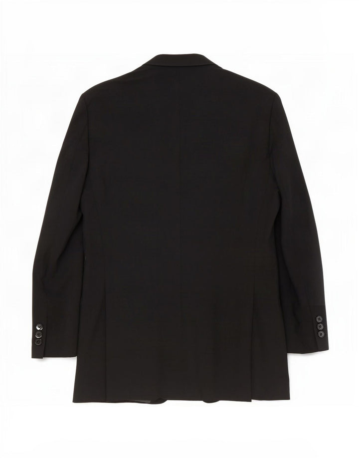 Giacca blazer a 2 bottoni da uomo Marks & Spencer UK 40 poliestere nero medio
