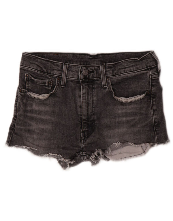 Levi's Womens 519 Distressed Denim Hot Pants W32 Large Grey Cotton