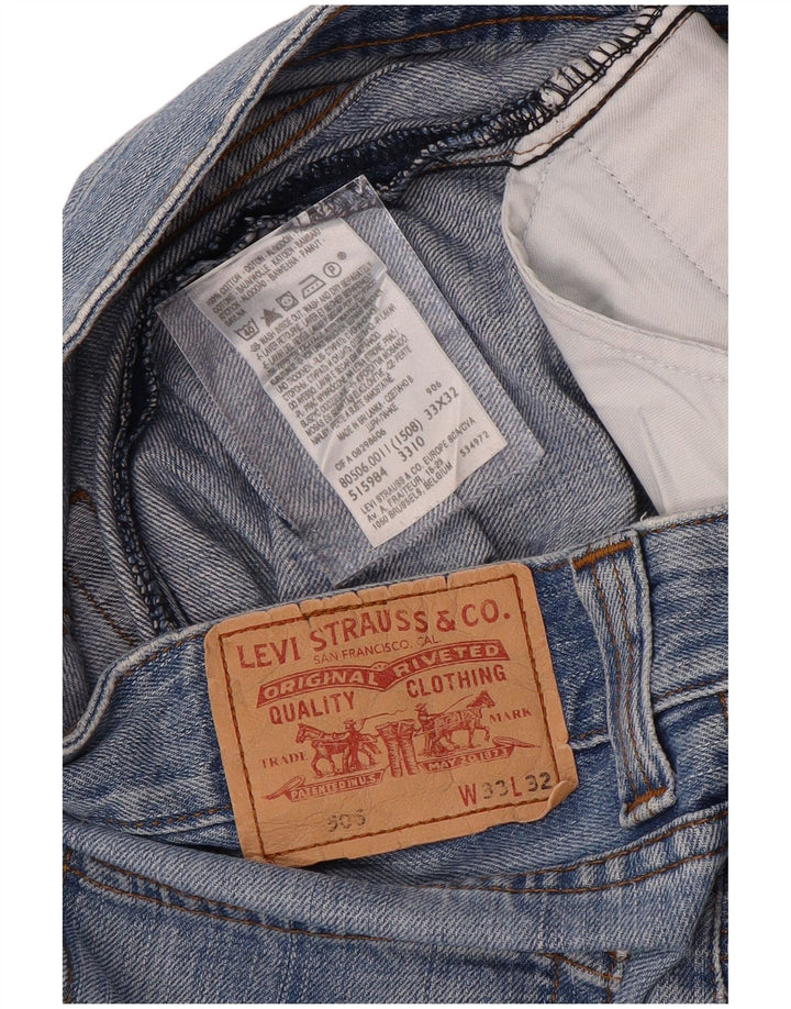 LEVI'S Mens 505 Straight Jeans W33 L32 Blue Cotton