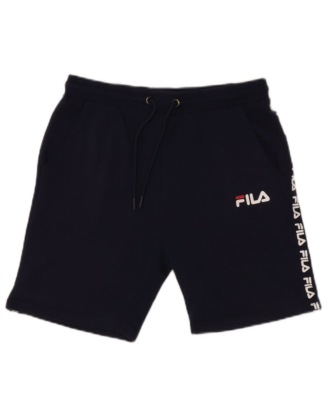 Pantaloncini sportivi con grafica FILA per ragazzi 13-14 anni in poliestere blu navy