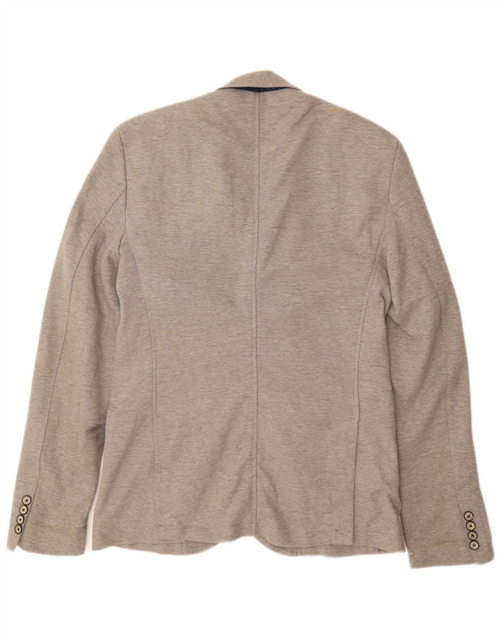 Giacca blazer a 2 bottoni da uomo Zara EU 50 in cotone grigio medio