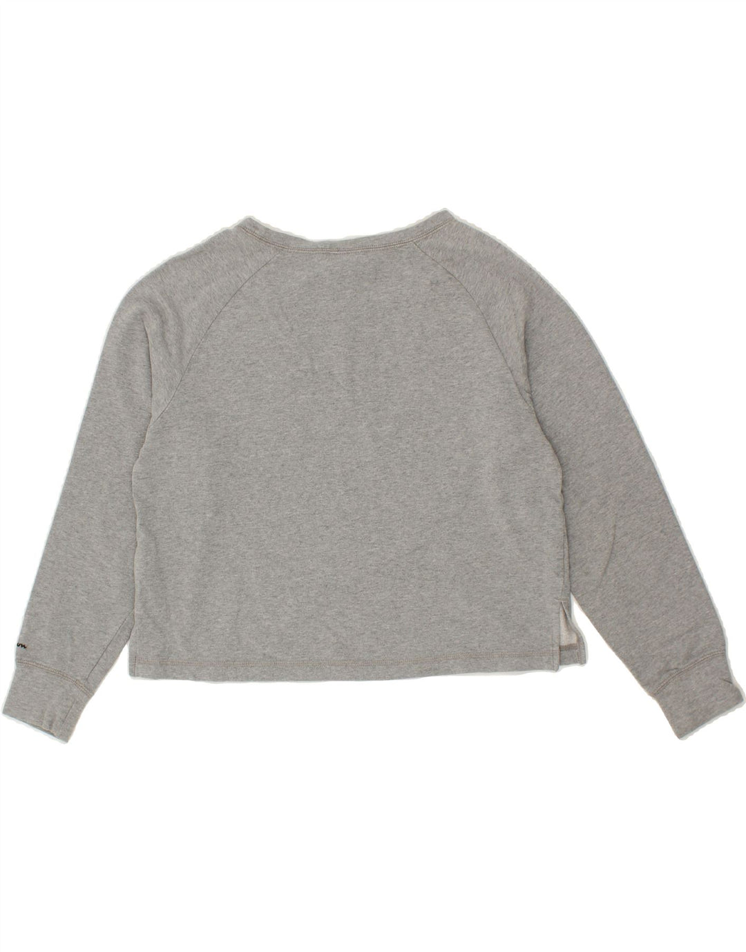CHAMPION Womens Crop Sweatshirt Jumper UK 10 Small Grey Cotton Vintage Champion and Second-Hand Champion from Messina Hembry 