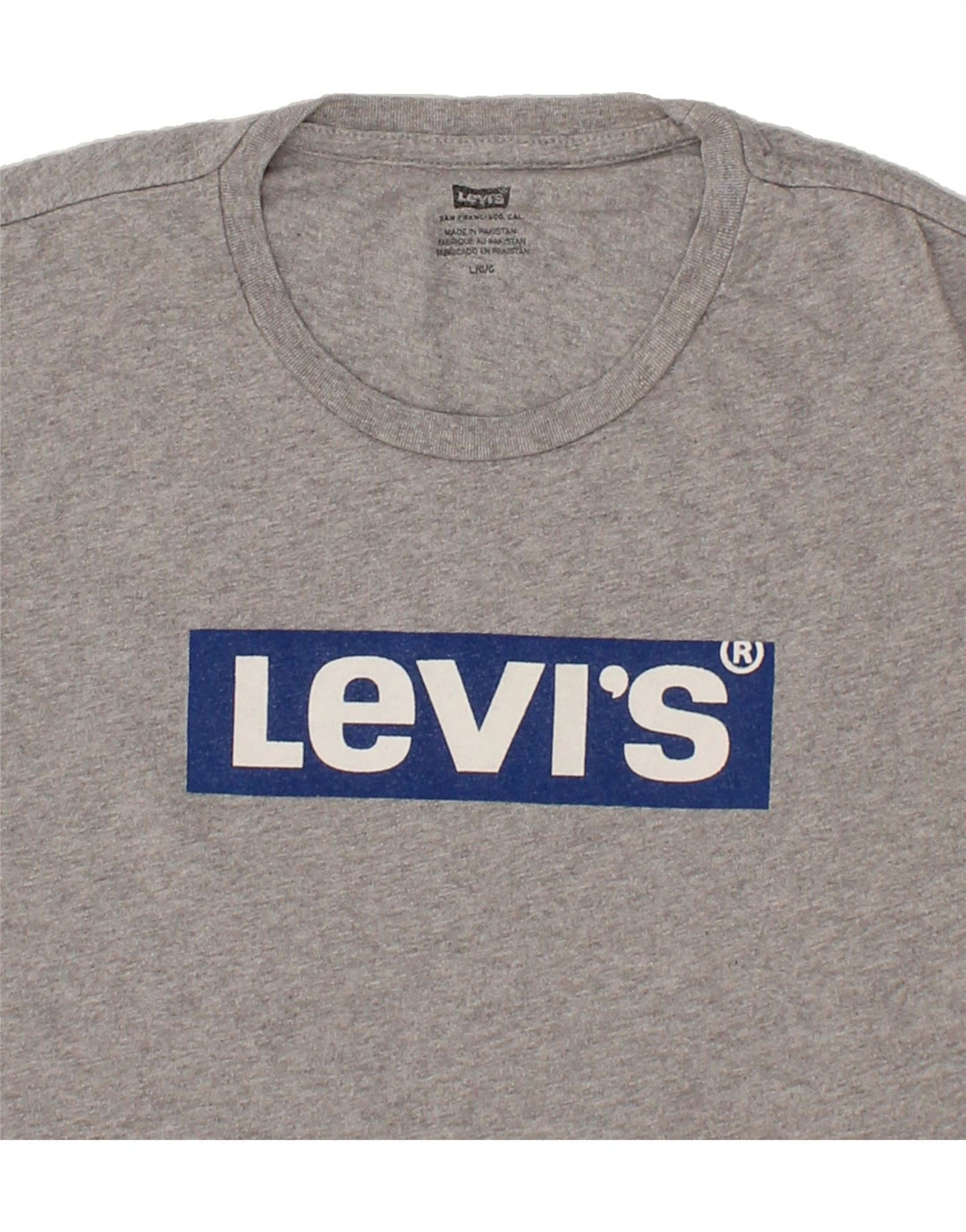 LEVI'S Mens Graphic T-Shirt Top Large Grey Vintage Levi's and Second-Hand Levi's from Messina Hembry 