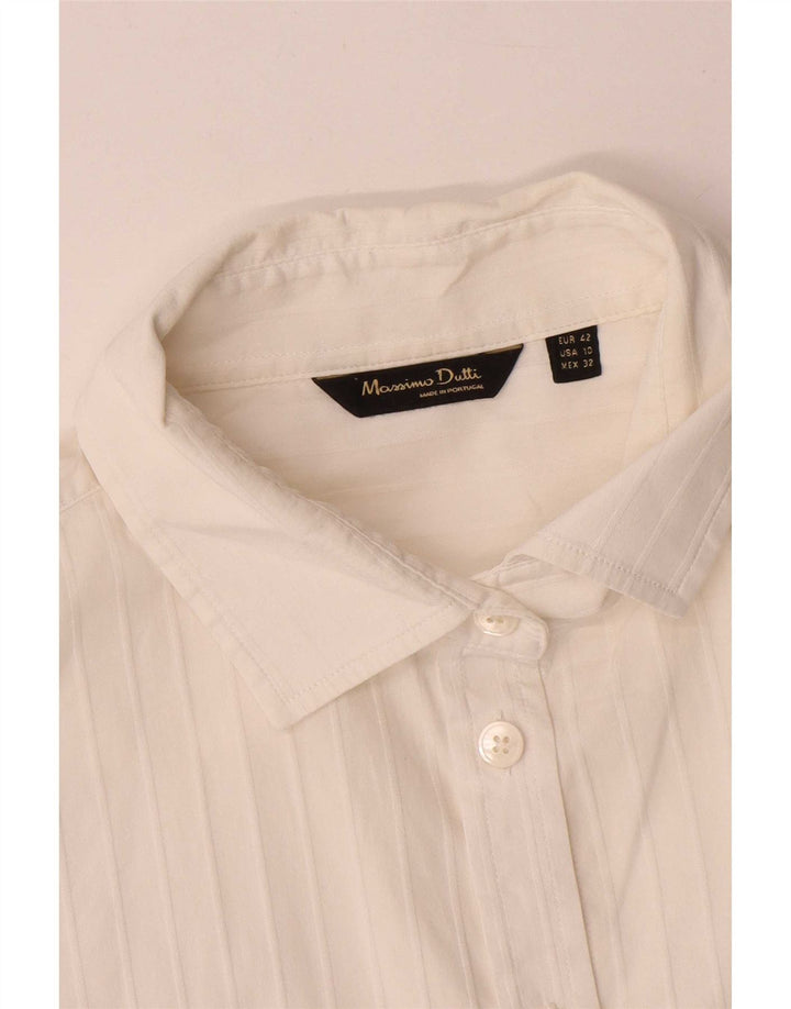 Camicia da donna Massimo Dutti EU 42 Cotone a righe grandi bianche