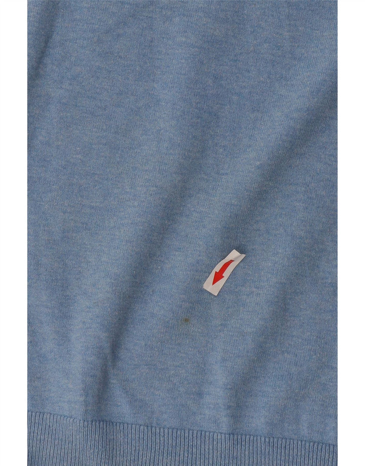Maglione da uomo a maniche corte con collo a polo Marks & Spencer blu medio