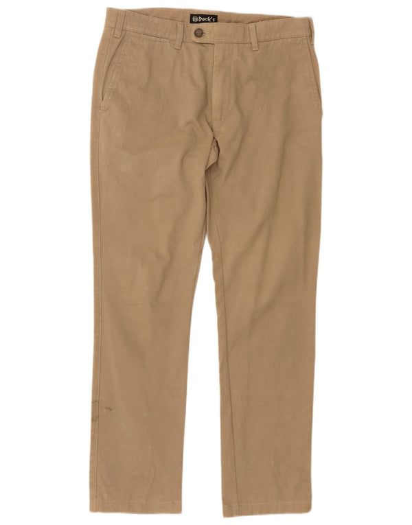Pantaloni chino slim da uomo di Dack IT 50 Large W34 L30 Cotone beige