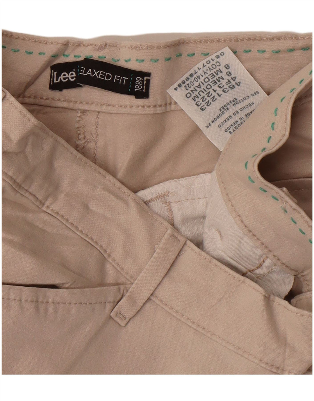 Pantaloni casual Lee da donna dalla vestibilità rilassata US 8 Medium W30 L30 Cotone beige