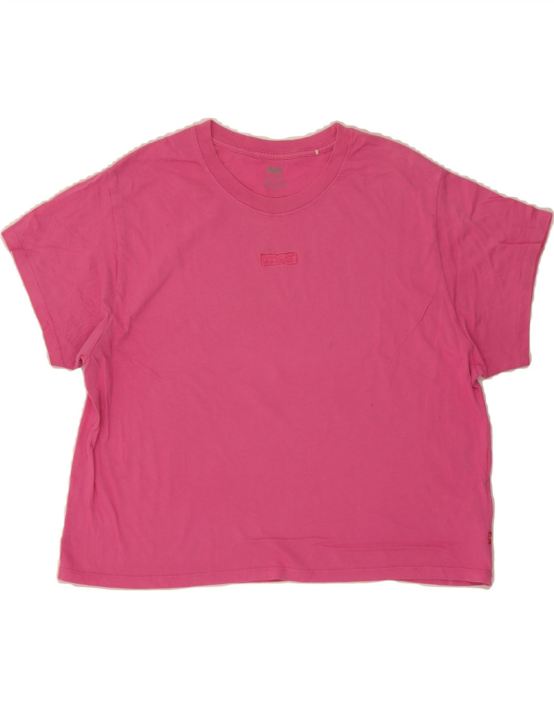 LEVI'S Womens Oversized T-Shirt Top UK 16 Large Pink Cotton Vintage Levi's and Second-Hand Levi's from Messina Hembry 