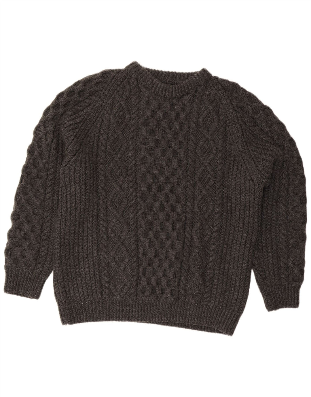 Maglione maglione girocollo da uomo vintage grigio XL
