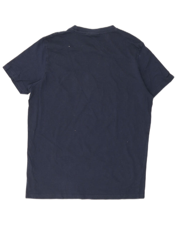 T-shirt grafica da uomo Ellesse Top in cotone blu navy medio