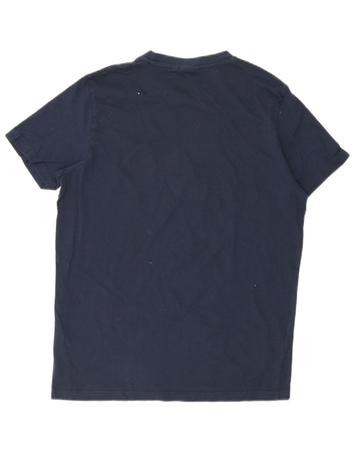T-shirt grafica da uomo Ellesse Top in cotone blu navy medio