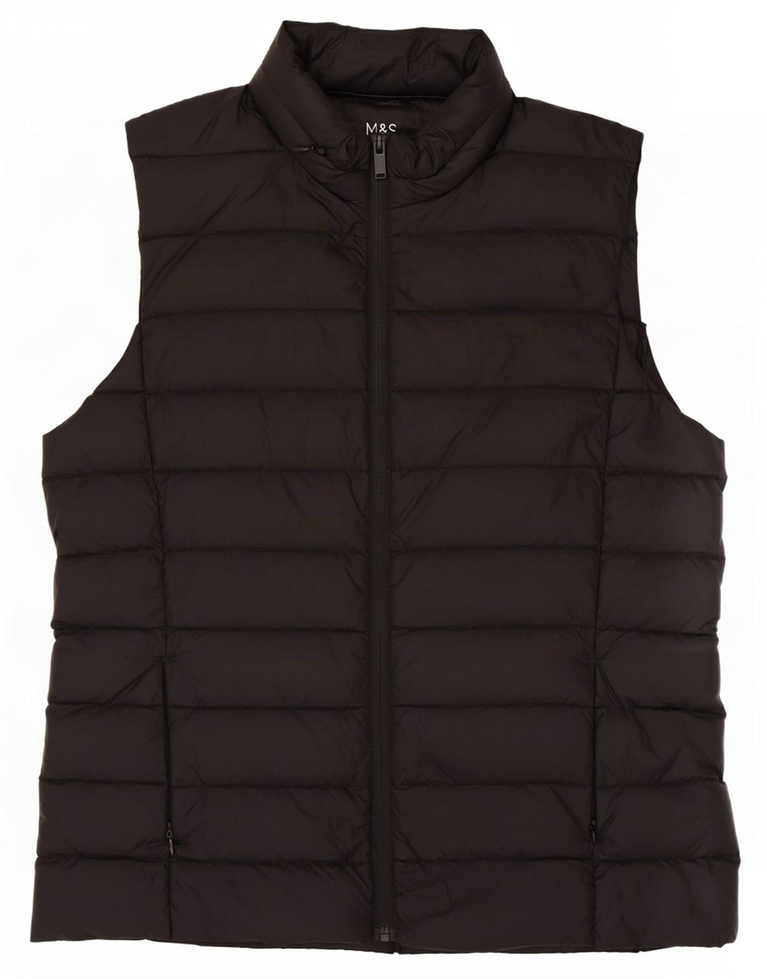 Gilet imbottito da donna Marks & Spencer UK 14 medio nero in poliammide