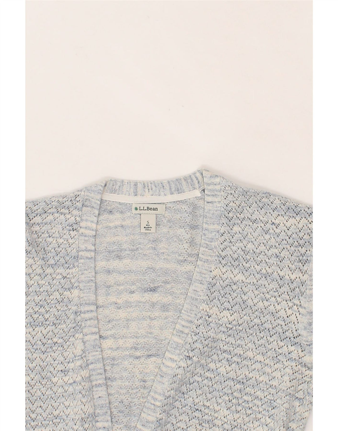 L.L.BEAN Womens Open Cardigan Sweater UK 10 Small Grey Cotton Vintage L.L.Bean and Second-Hand L.L.Bean from Messina Hembry 