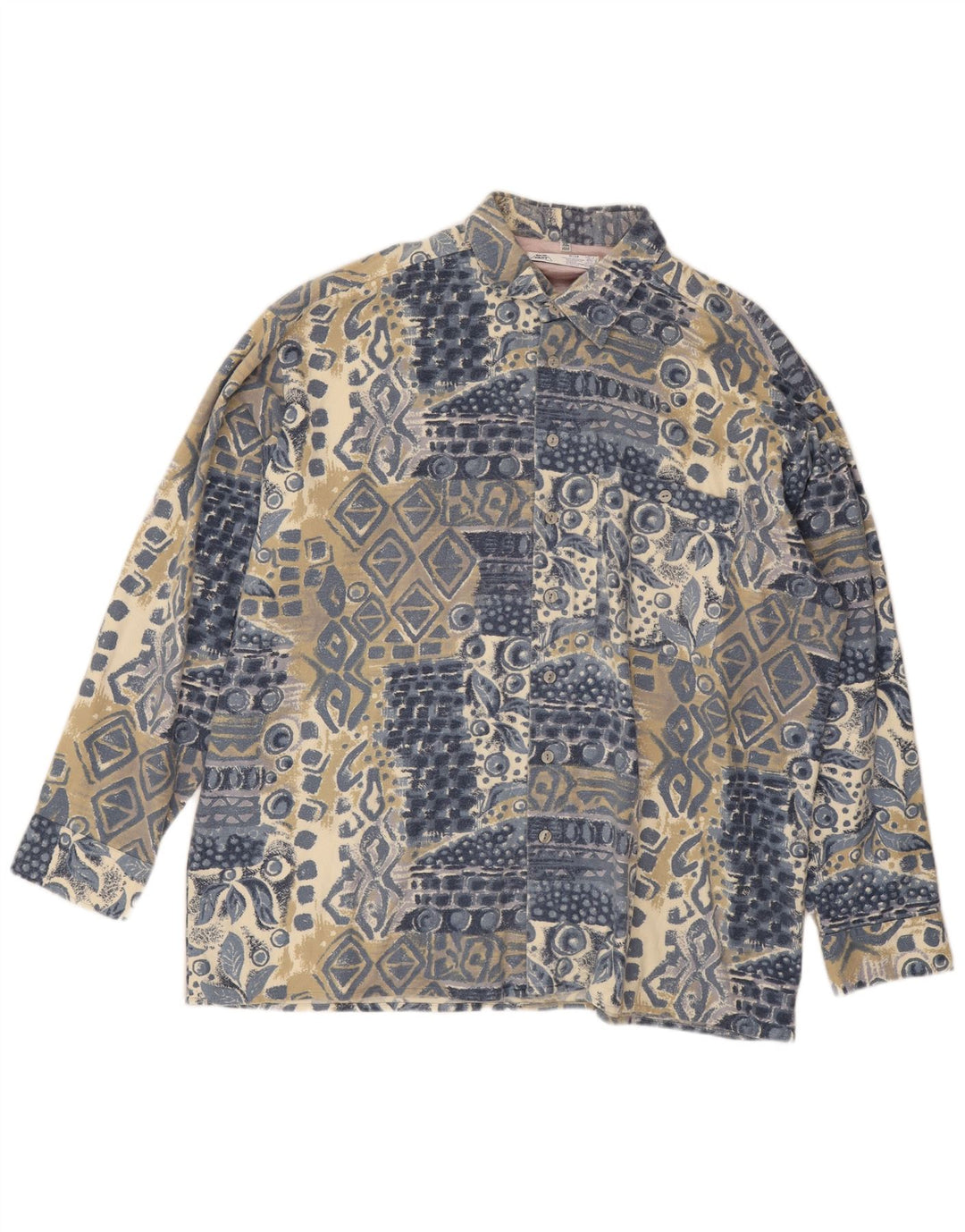 Camicia in flanella da uomo C&A 2XL Cotone geometrico blu