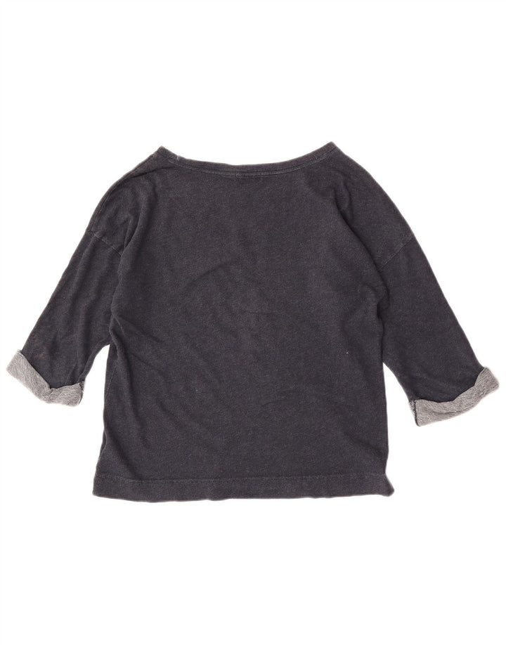 Gap Top oversize da donna con maniche a 3/4 UK 10 Small Cotone blu navy