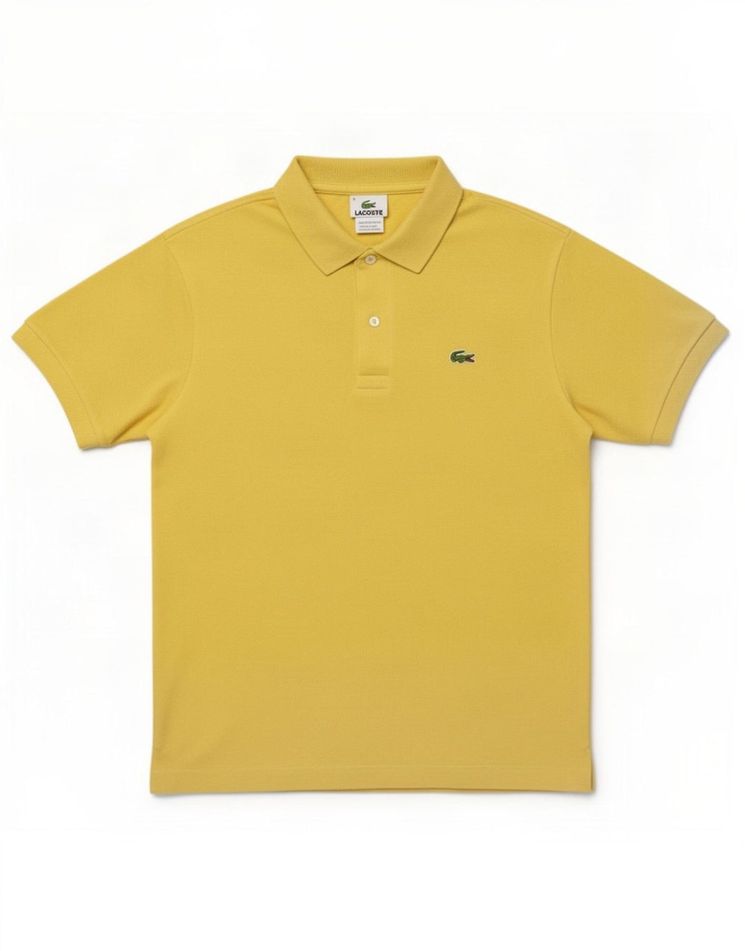 Polo da uomo Lacoste taglia 4 media in cotone giallo