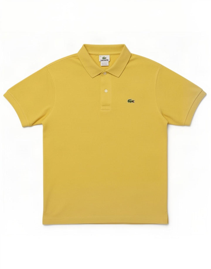 Polo da uomo Lacoste taglia 4 media in cotone giallo