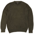Maglione maglione girocollo da uomo Marks & Spencer in cotone kaki medio