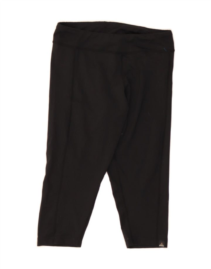 PRANA Womens Capri Leggings UK 14 Medium  Black Polyester Vintage Prana and Second-Hand Prana from Messina Hembry 
