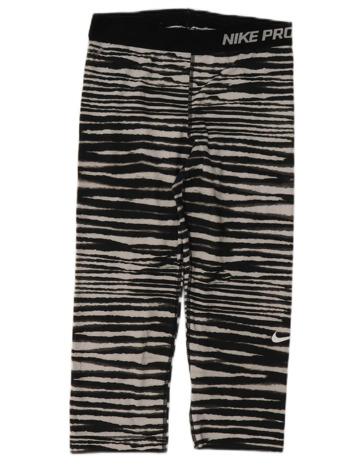 Pantaloni da tuta Nike Graphic Capri da donna UK 12 medi a righe nere
