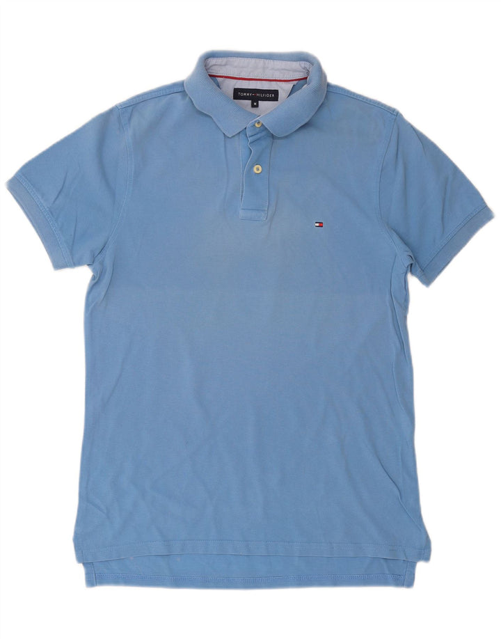 TOMMY HILFIGER Polo da uomo in cotone blu medio
