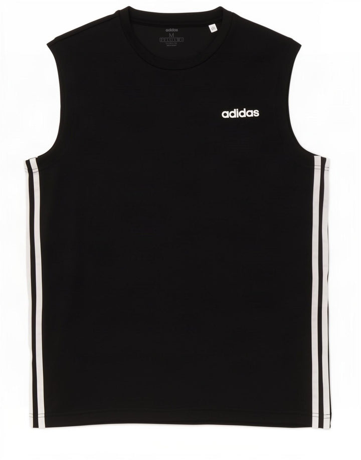 Canottiera grafica Adidas Climalite da uomo, poliestere medio nero