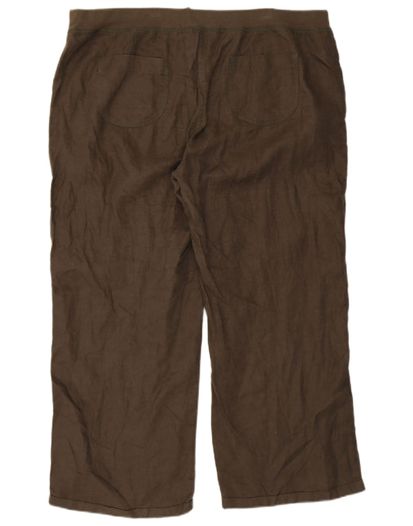 Pantaloni casual dritti da donna Marks & Spencer UK 20 2XL W40 L28 Cachi