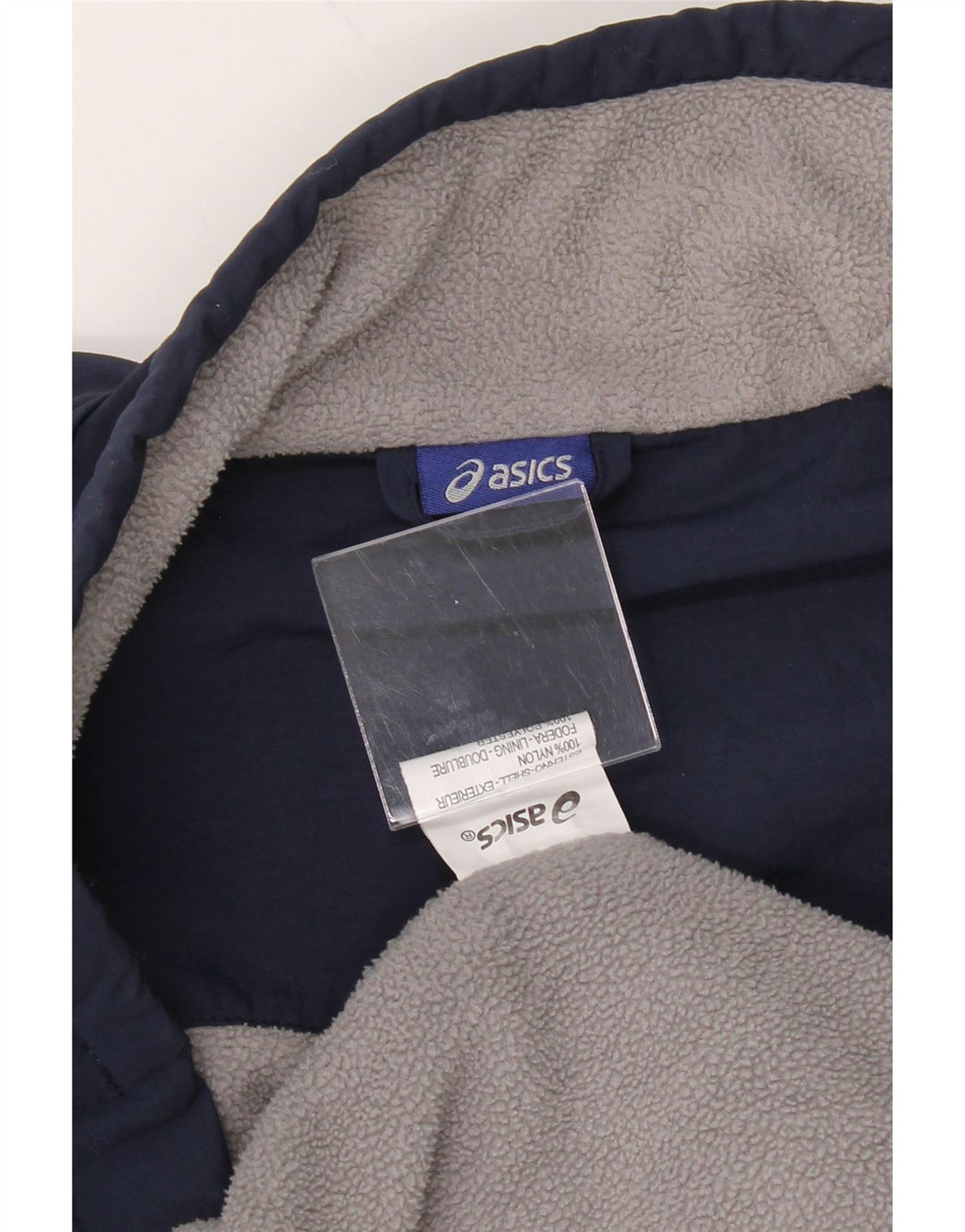 ASICS Mens Bomber Jacket UK 36 Small Navy Blue Nylon Vintage Asics and Second-Hand Asics from Messina Hembry 